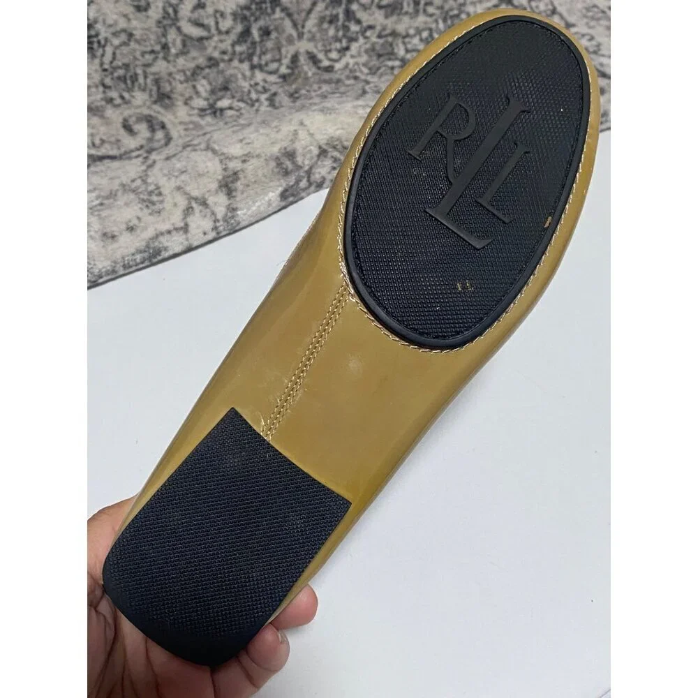 Lauren Ralph Lauren Patent Leather Loafer in Tan Size 8AA